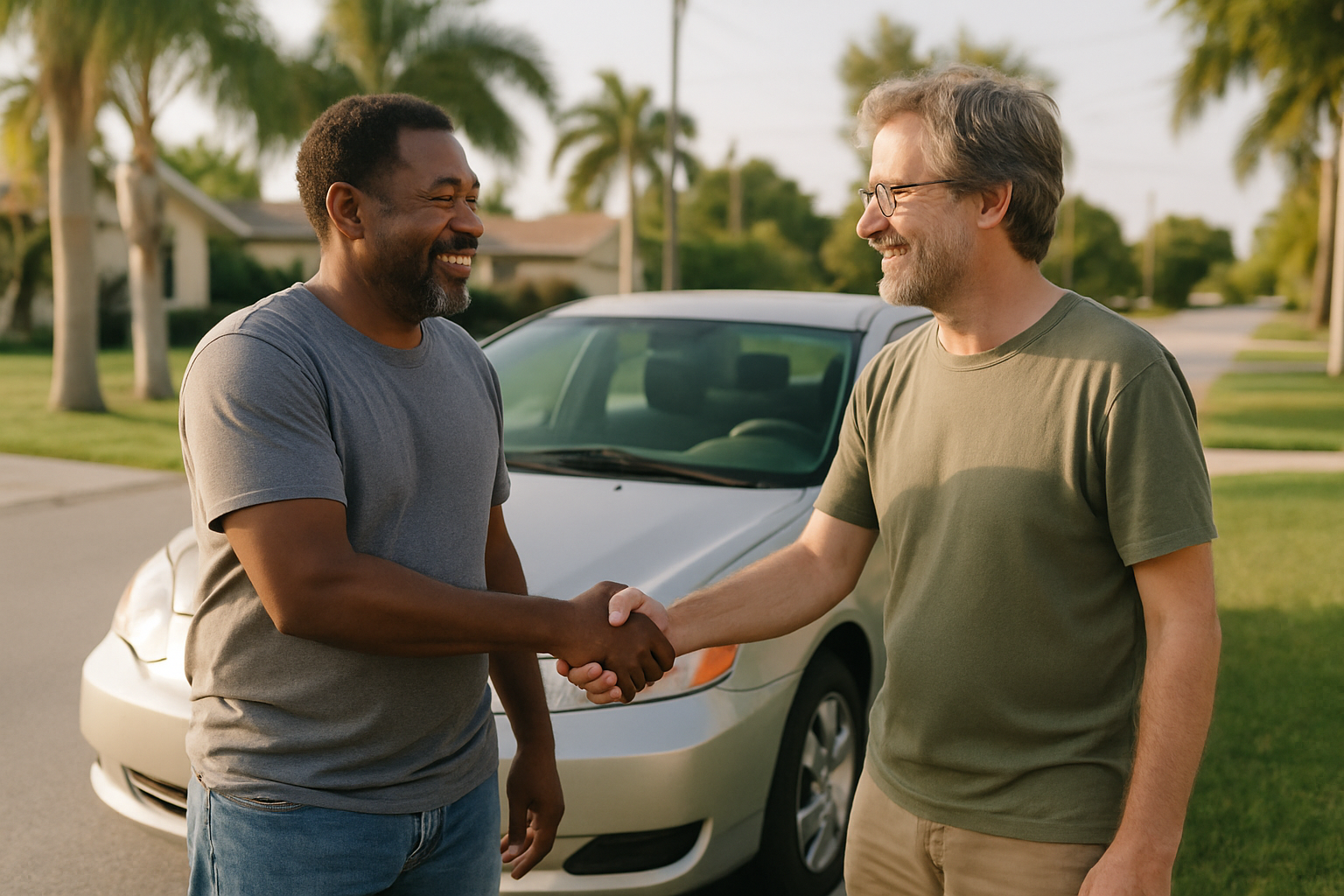 Vehicle donation moment in Cape Coral
